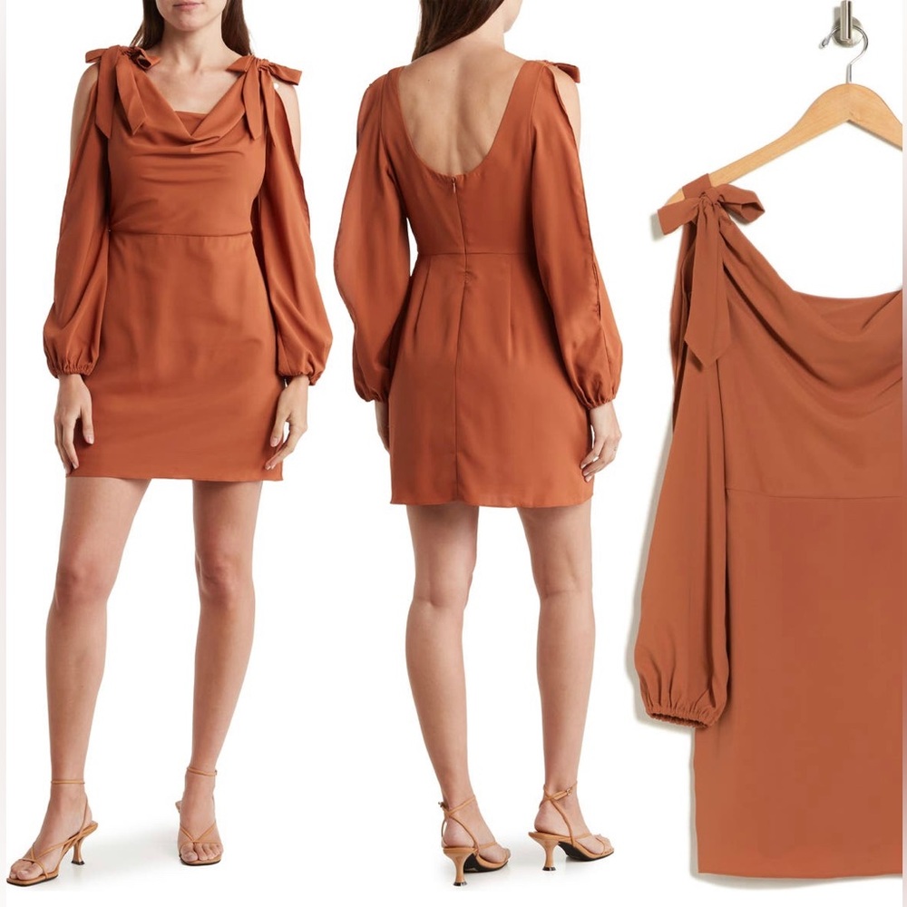 NWT- BCBGeneration Tie long sleeve mini 👗 dress